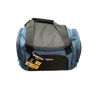 Igloo Duffel 16 Can Cooler Bag Blue Black Soft Sided Insulated‎ Lunch Box New